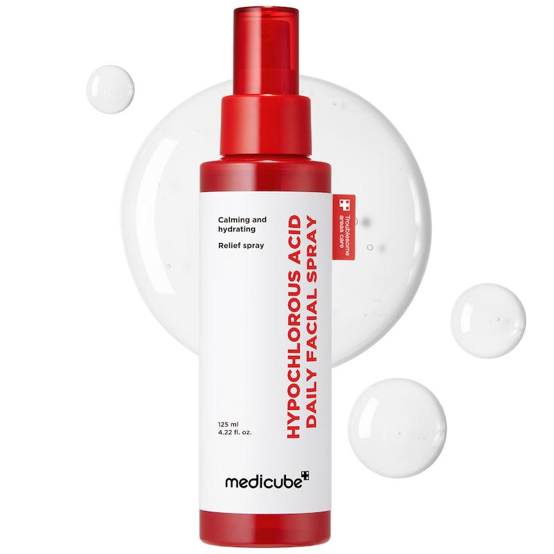اسپری تسکین‌ دهنده و آبرسان روزانه هیپوکلروس اسید مدیکوب  Medicube Hypochlorous Acid Power Soothing Spray