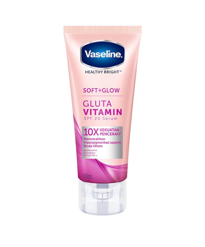 سرم بدن ویتامینه وازلین روشن‌کننده و ضدآفتاب  Vaseline Healthy Bright Soft Glow Vitamin Body Serum