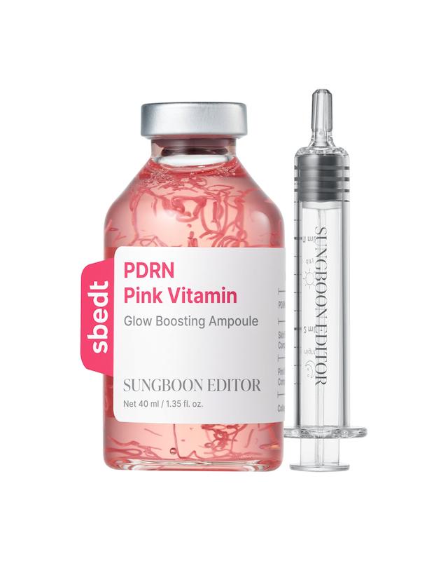 آمپول pdrn صورتی ویتامینه سانگ بون ادیتور جوانساز قوی و روشن کننده  Sungboon editor PDRN pink vitamin Glow Intensive Ampoule