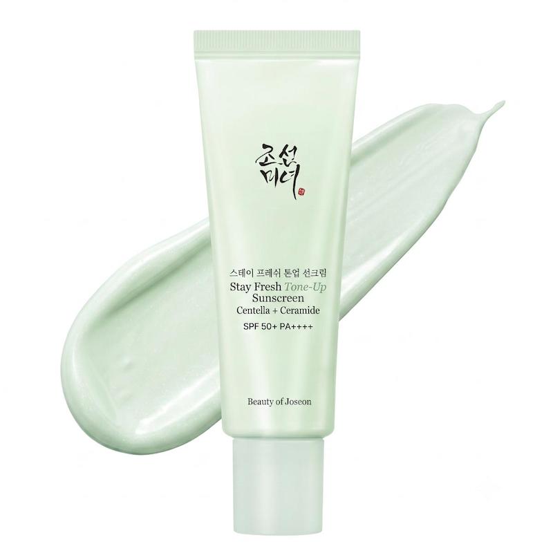 ضدآفتاب روشن کننده ضدلک و تسکین دهنده بیوتی آف جوسان  Beauty of joseon Stay Fresh Tone-Up Sunscreen (Green) 50ml SPF50+ PA++++