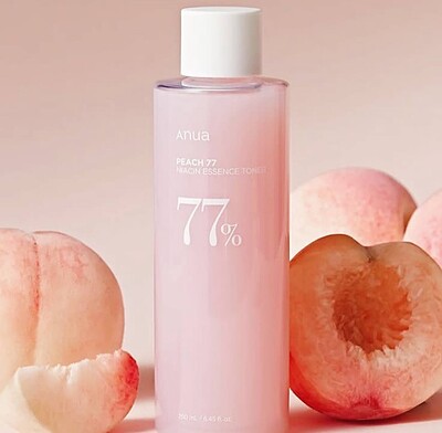 تونر اسنس مرطوب کننده و روشن کننده هلو نیاسینامید آنوا Anua Peach 77% Niacin Essence Toner