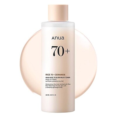 تونر روشن کننده و آبرسان برنج آنوا Anua Rice 70 Glow Milky Toner