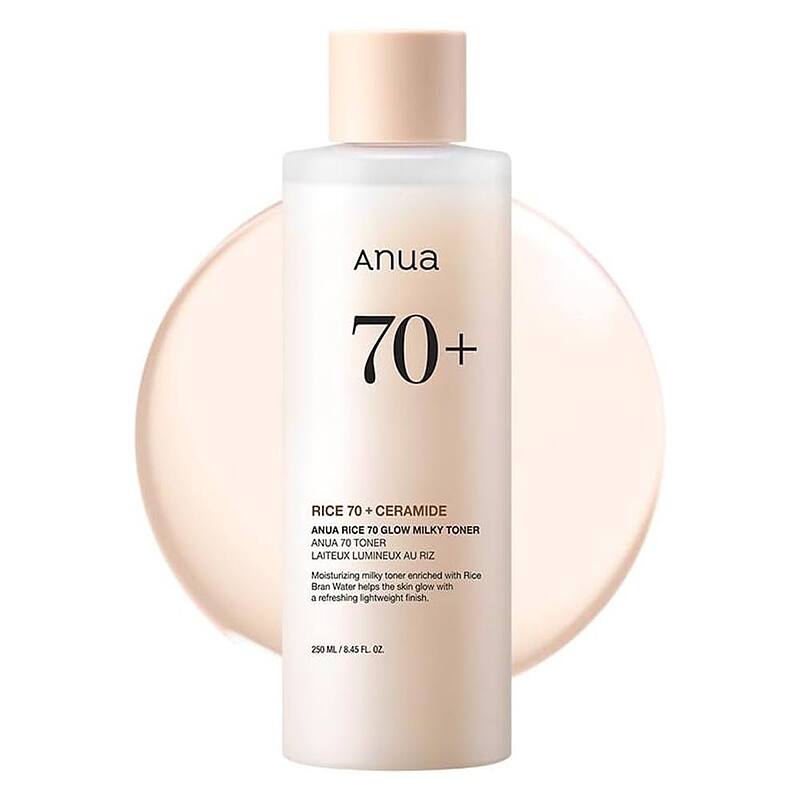 تونر روشن کننده و آبرسان برنج آنوا Anua Rice 70 Glow Milky Toner