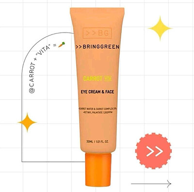 کرم ویتامینه دور چشم و صورت هویج برینگ گرین کاروت  Bring Green Carrot Vita Eye Cream & Face