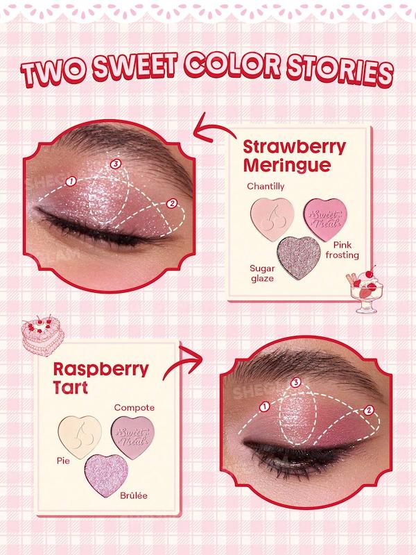 سایه چشم سه‌تایی شیگلم مدل Berry Besties رنگ Raspberry Tart  Sheglam Berry Besties Color Trio – Raspberry Tart