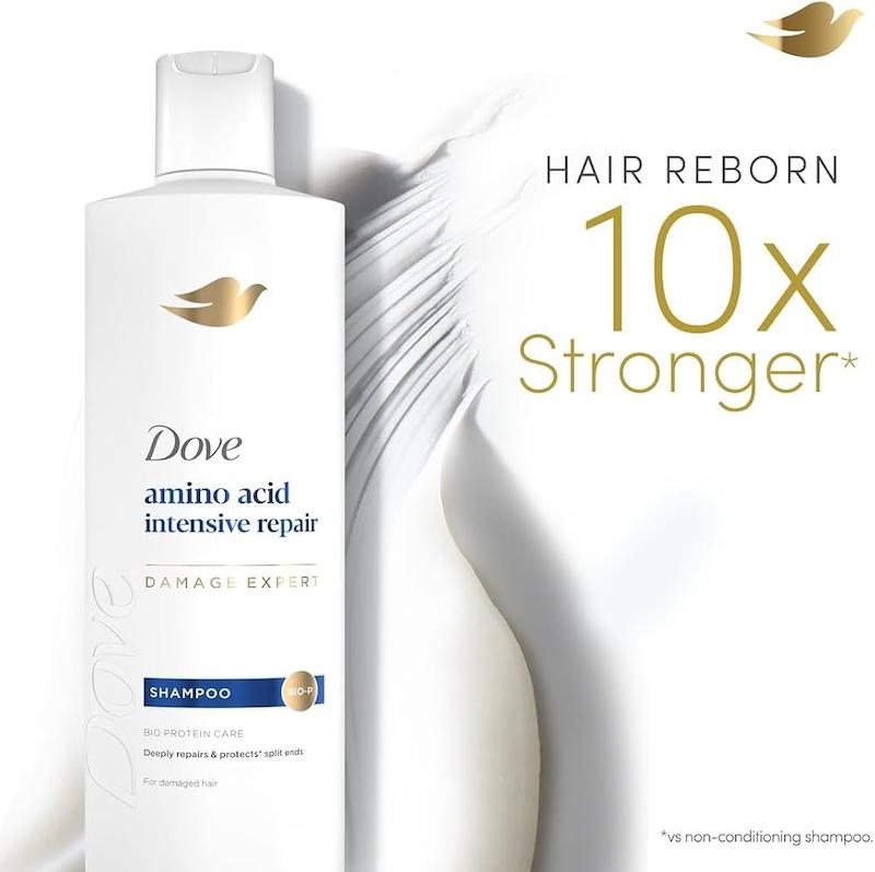 شامپو داو ترمیم کننده قوی اسید آمینه مخصوص موهای آسیب دیده  DOVE Shampoo, Amino Acid Intensive Repair