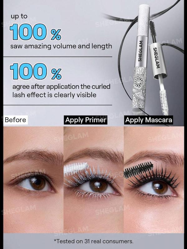 ریمل دوکاره حجم‌دهنده و پرایمر مژه  شیگلم  Sheglam All-In-One Primer & Tubing Volume Mascara-Tubing Black