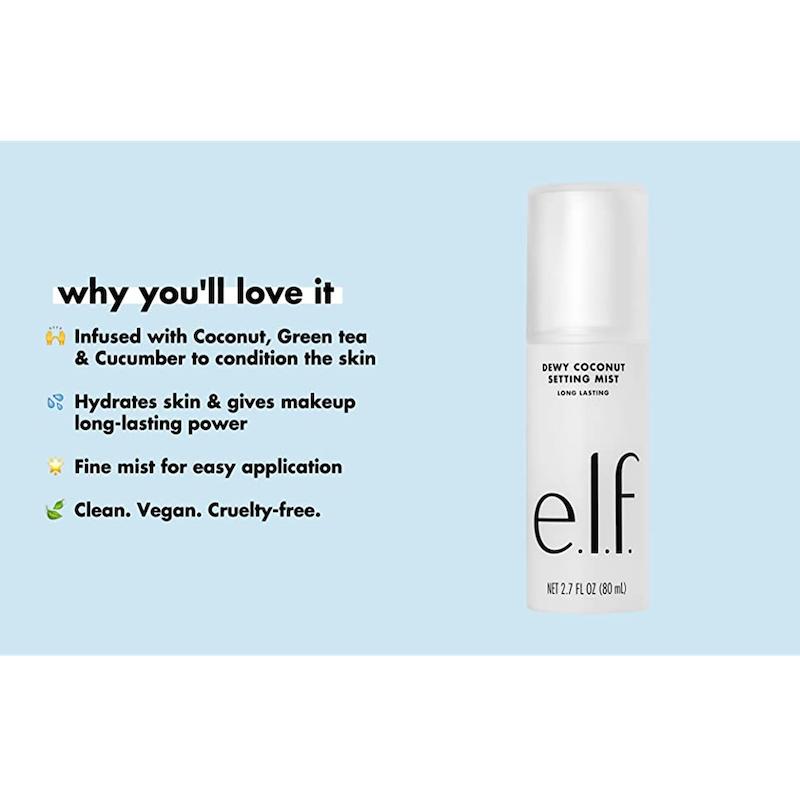 اسپری فیکس و آبرسان نارگیل الف  E.L.F Dewy Coconut Setting Mist