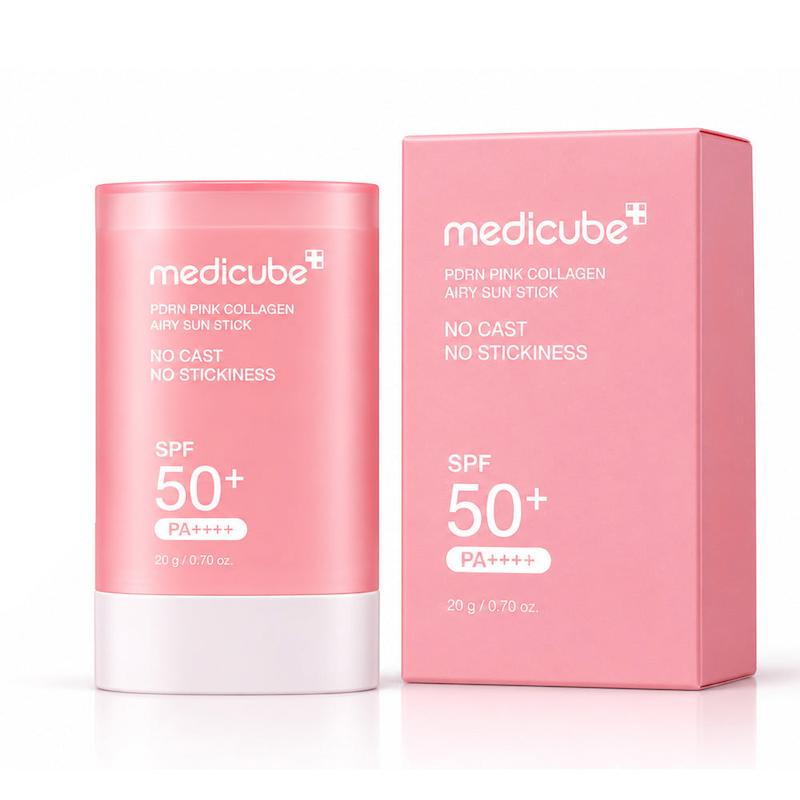 ضدآفتاب استیکی جوانساز قوی و روشن کننده کلاژن مدیکوب  Medicube PDRN Pink Collagen Airy Sun Stick