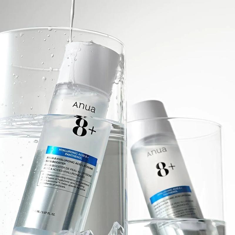 بوستر اسنس هیالورونیک آنوا آبرسان با 8 نوع هیالورونیک اسید 150 میل  Anua 8 Hyaluronic Acid Liposome Skin Booster