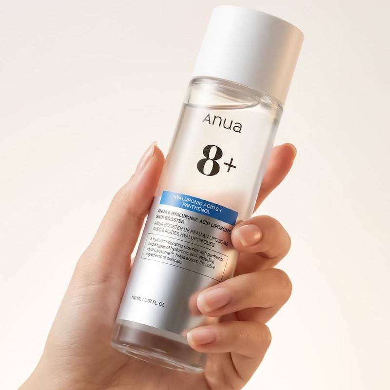 بوستر اسنس هیالورونیک آنوا آبرسان با 8 نوع هیالورونیک اسید 150 میل  Anua 8 Hyaluronic Acid Liposome Skin Booster