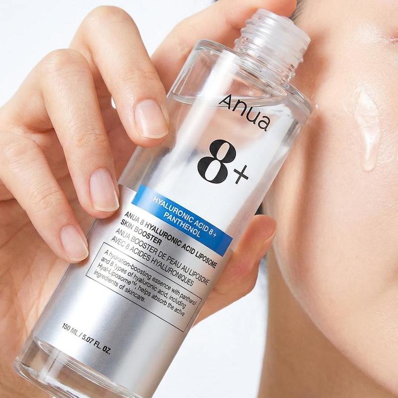 بوستر اسنس هیالورونیک آنوا آبرسان با 8 نوع هیالورونیک اسید 150 میل  Anua 8 Hyaluronic Acid Liposome Skin Booster