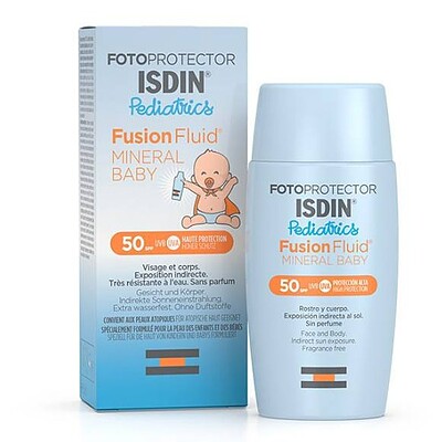 کرم ضد آفتاب نوزاد ایزدین مینرال فیوژن فلویید:  Isdin Fusion Fluid Pediatrics