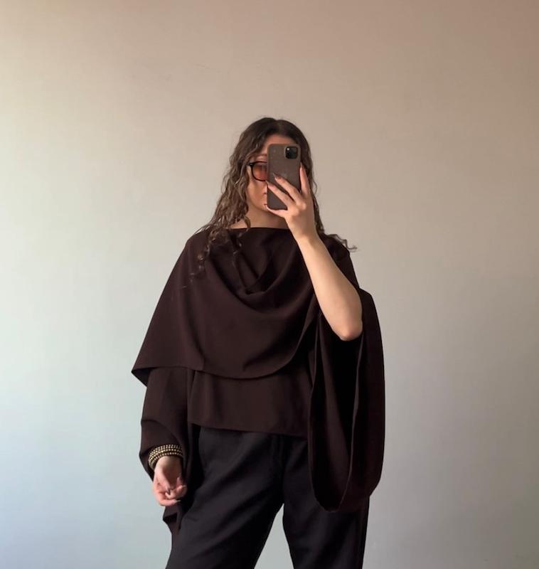 شومیز شالدار شکلات