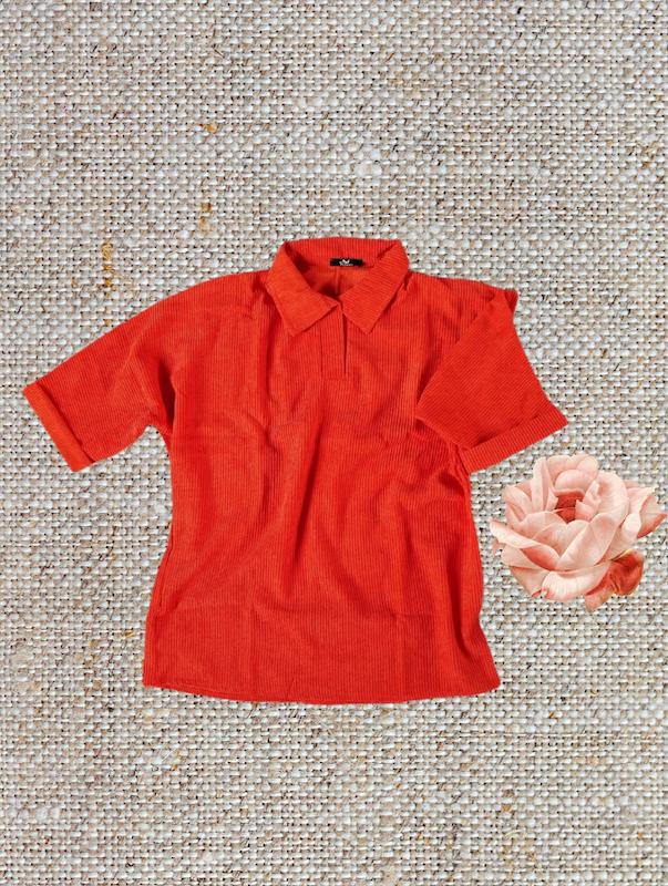 تونیک مخمل کبریتی زنانه کد 4030140