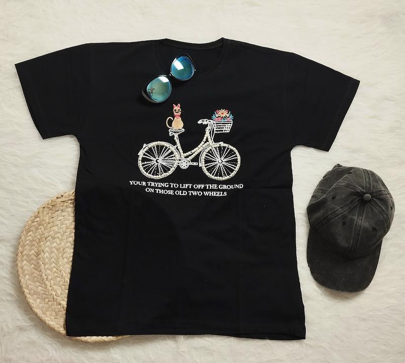 تی شرت نگین دار کد 403021