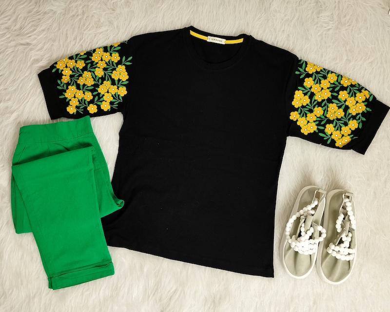 بلوز چاپ گل کد 40307