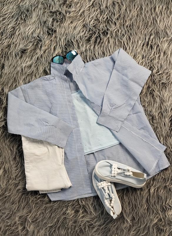 شومیز راه راه کد 403044