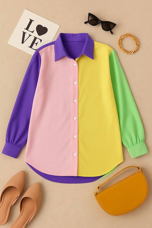 شومیز رنگین کمان کد 403047