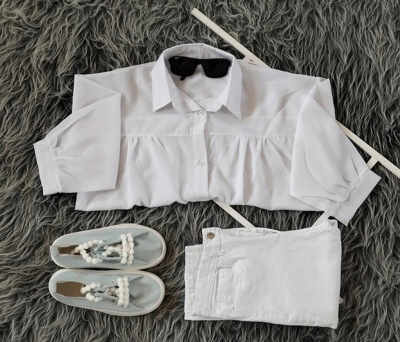 شومیز بالا چین کد 403049