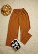 شلوار کتان کمربندی قهوه ای کد 403090