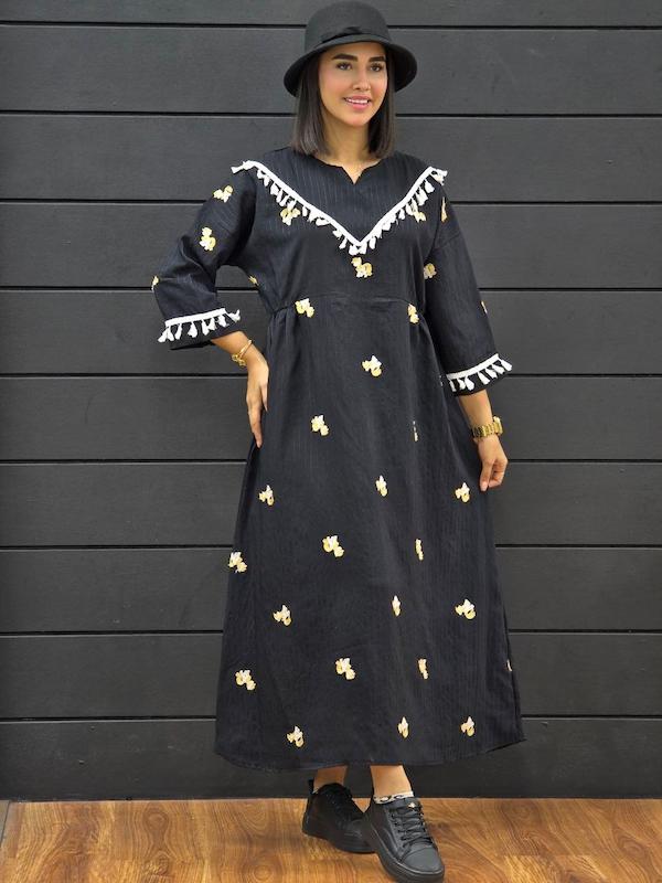 کفتان یقه منگوله دار زنانه کد 4030137