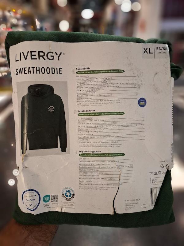 هودی مردانه برند لیورجی LIVERGY سبز 