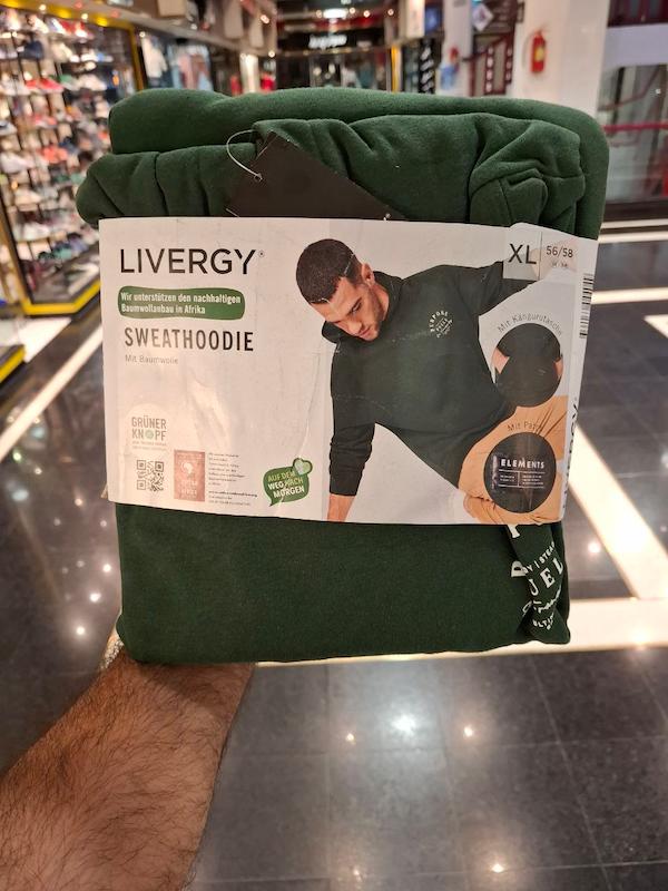 هودی مردانه برند لیورجی LIVERGY سبز 