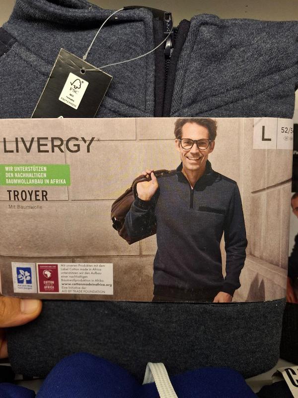 نیم زیپ مردانه برند لیورجی LIVERGY