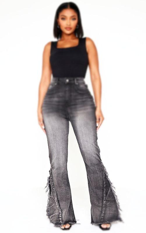 شلوار جین بوتگات زغالی تک اورجینال