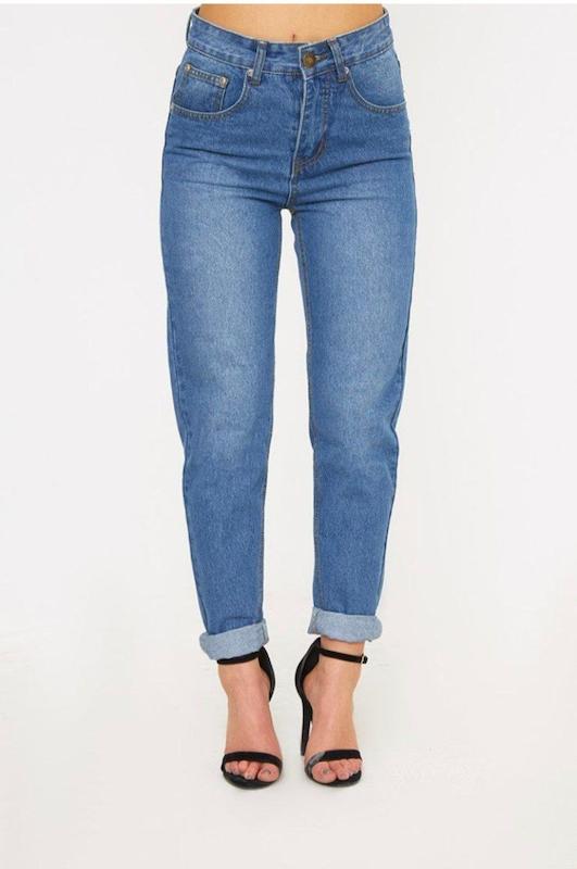 شلوار جین زنانه مدل مام استایل برند پریتی PLT