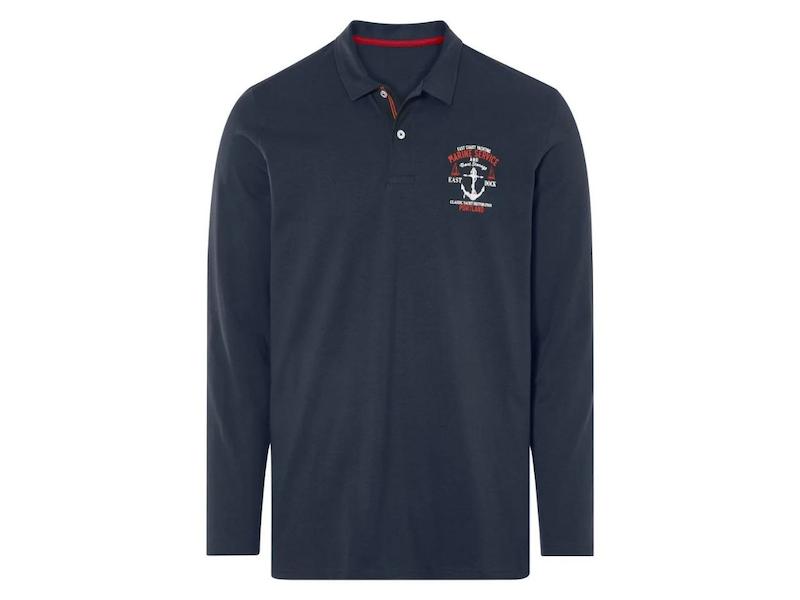 پولوشرت مردانه آستین بلندLIVERGY سرمه ای