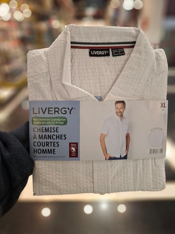 پیراهن آستین کوتاه سفید پفکی LIVERGY