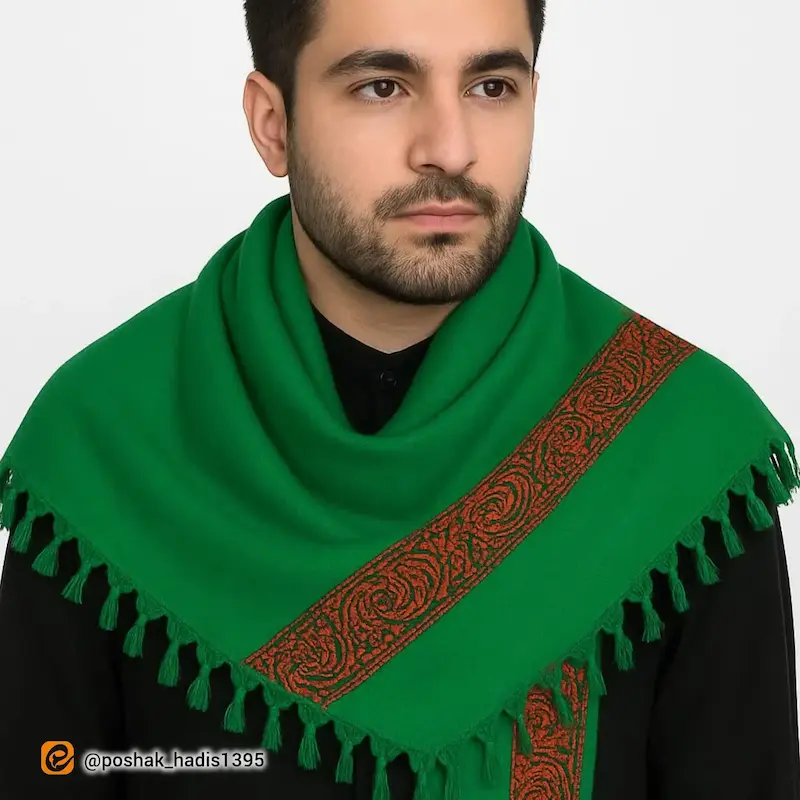 چفیه کشمیری سبز