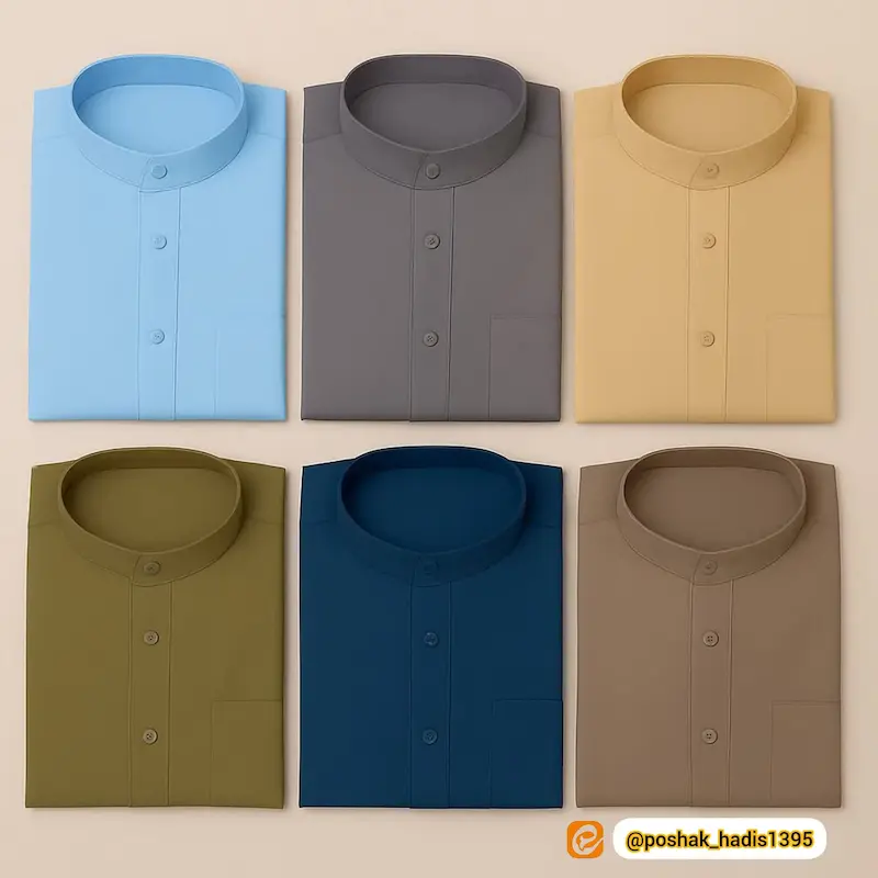 پیراهن مردانه یقه تک طلبگی زبده درجه یک 