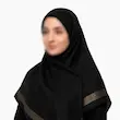 روسری مشکی حاشیه طلایی 