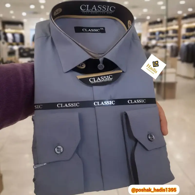 پیراهن مردانه یقه معمولی شیک مناسب استفاده روزمره