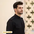 پیراهن تترون طرح دو جیب سردوش دار