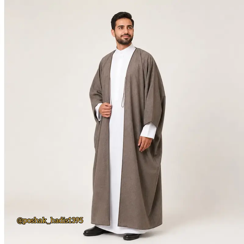 عبا چهار فصل مردانه رنگ خاکی