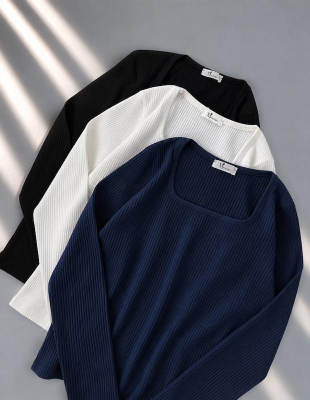 بلوز یقه خشتی کبریتی ملانژ 