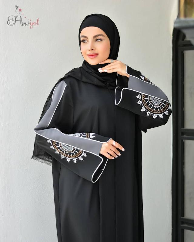 مانتو عبایی خورشیدی 