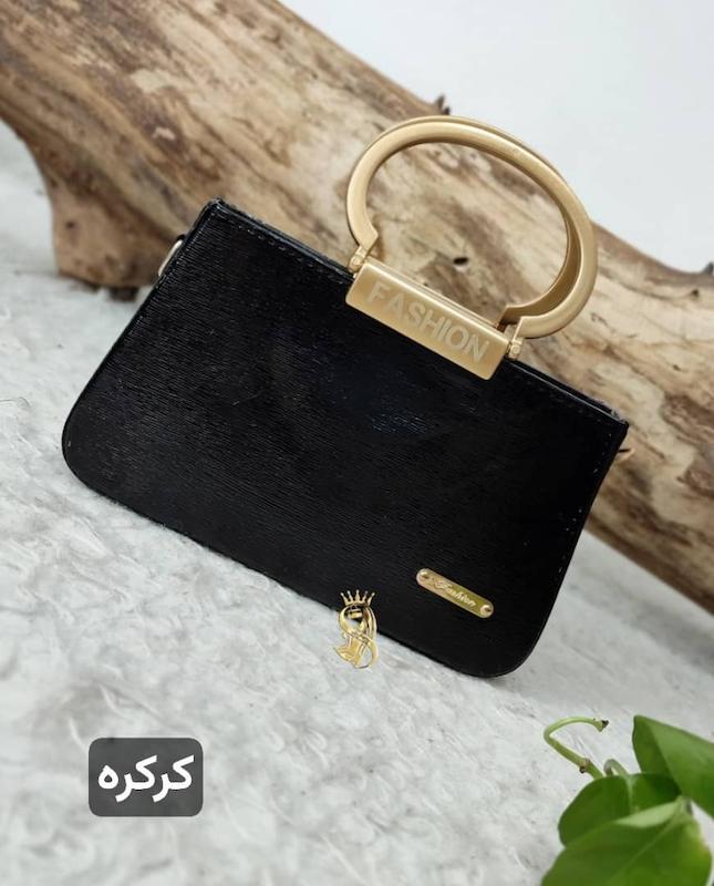 کیف مجلسی مدل فشن طلایی ورنی  