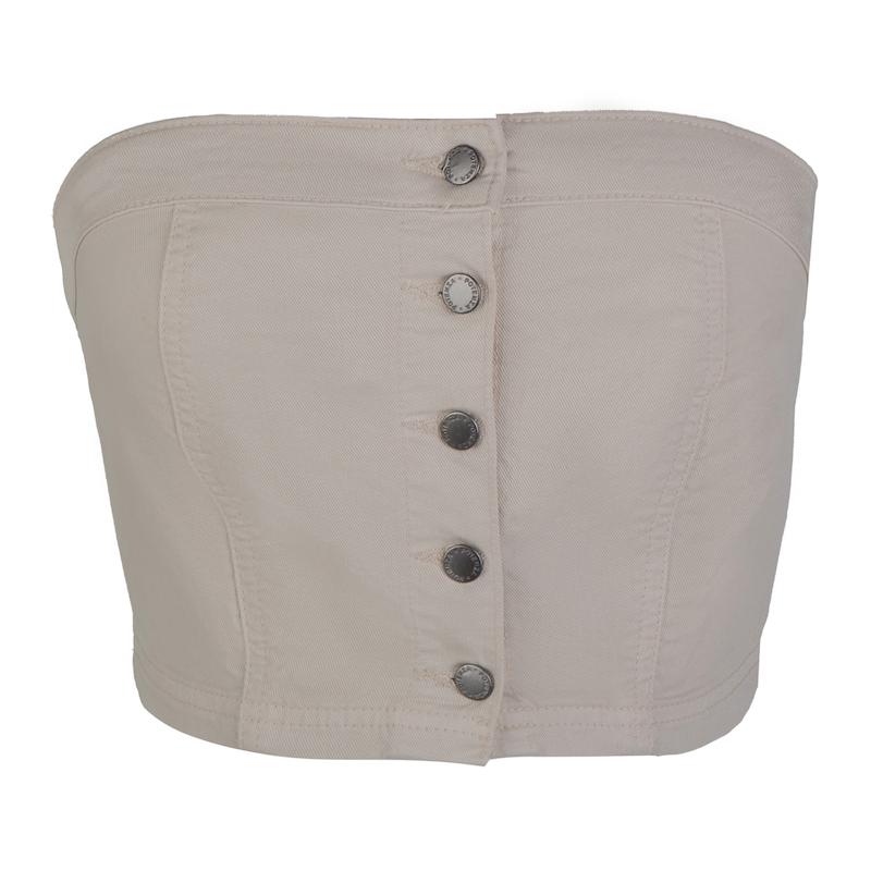 نیم تنه کتان  کراپ  زنانه  | 94027139