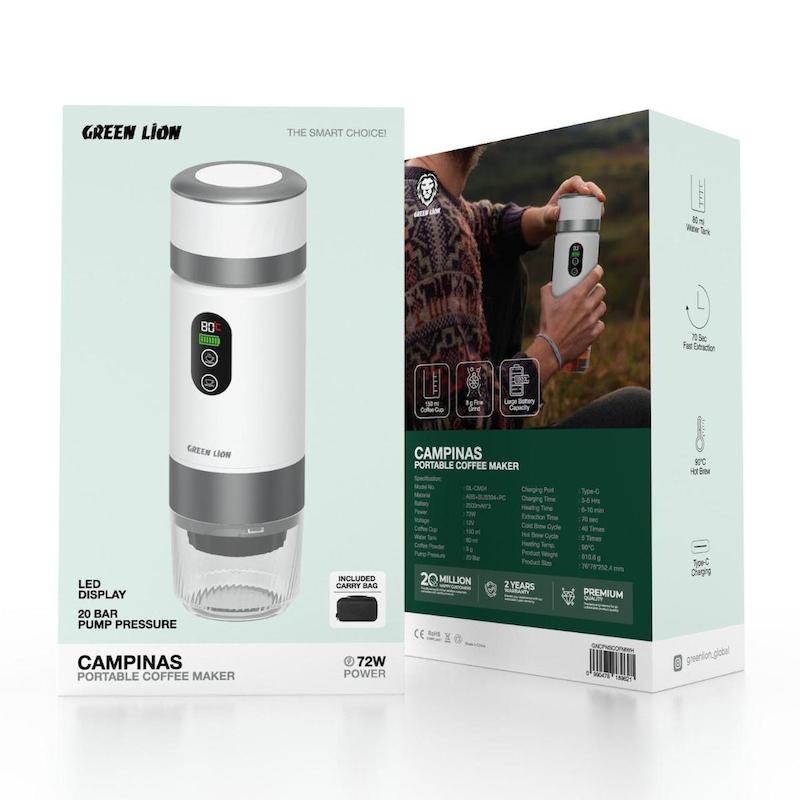 قهوه ساز شارژی کمپیناس گرین لاین مدل Campinas Portable Coffee Maker 80mL
