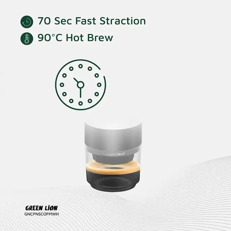 قهوه ساز شارژی کمپیناس گرین لاین مدل Campinas Portable Coffee Maker 80mL