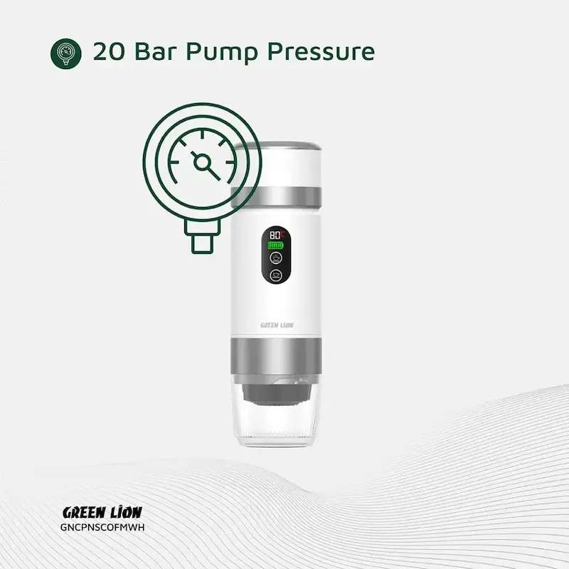 قهوه ساز شارژی کمپیناس گرین لاین مدل Campinas Portable Coffee Maker 80mL