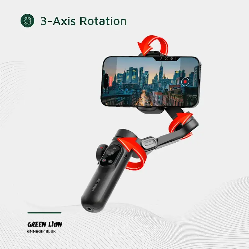 گیمبال و استابلایزر هوشمند گرین لاین Green Lion New York Gimbal Smart Face Tracking GXV-3