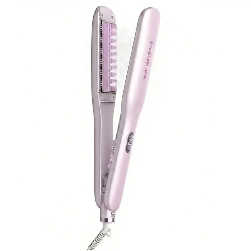 اتو مو بخار حرفه‌ای شیگلم SHEGLAM Hydra Shot Steam Iron Pro با بخار قابل تنظیم و صفحات سرامیکی