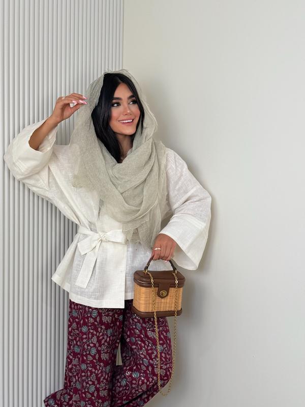 مانتو celine سفید 