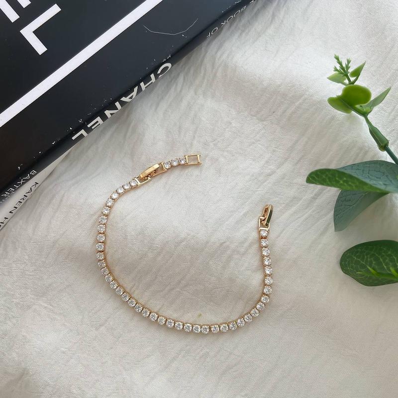دستبند تنیسی نگین مربع ژوپینگ